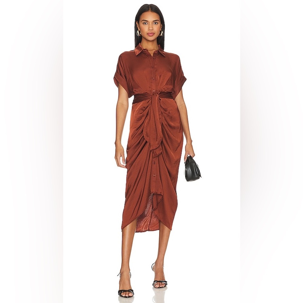 Tori Midi Dress in MOCHA BISQUE - Steve Madden - New w/ Tags